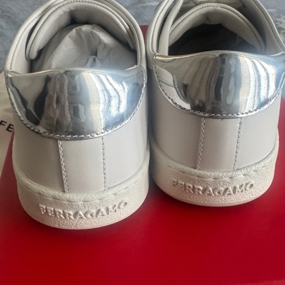 Salvatore Ferragamo Classic White Sneakers - Picture 8 of 10